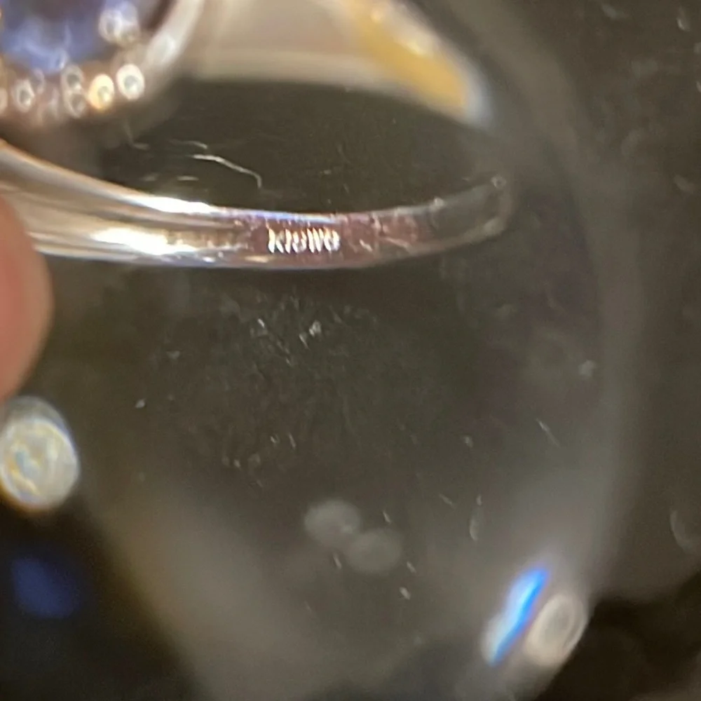 Natural Multi Color Sapphire 3ctw & Diamond 0.19ctw 18kt White Gold Ring S5.45